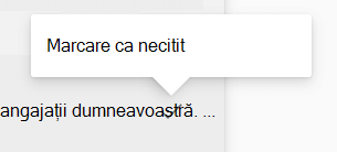 Marcarea unui mesaj ca necitit în inboxul Engage