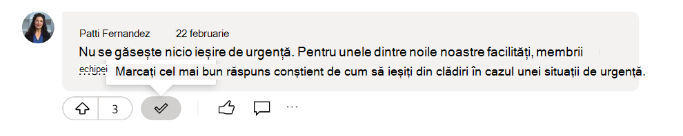 Marcați cel mai bun răspuns la o întrebare