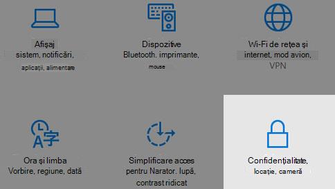 Unde găsiți setările de confidențialitate în Windows 10.