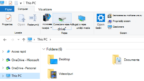 Captură de ecran cu Explorer