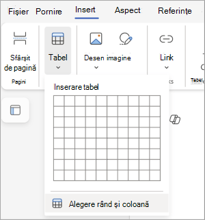 Selectarea rândurilor și coloanelor