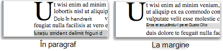 Dropped and in margin capital letters