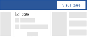 Afișarea și ascunderea riglei cu o casetă de selectare în panglică