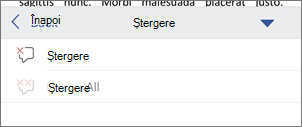 Ștergerea comentariilor