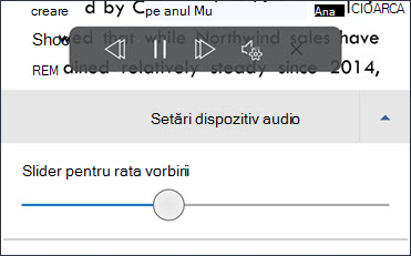 Speech Rate Slider