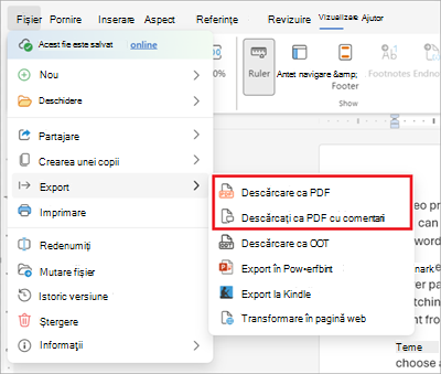 Exportați Word_doc to_PDF fișier.