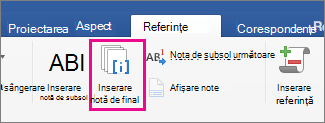 On the References tab, the Endnote button is highlighted