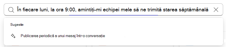 Sugestie de inteligență artificială în caseta de căutare