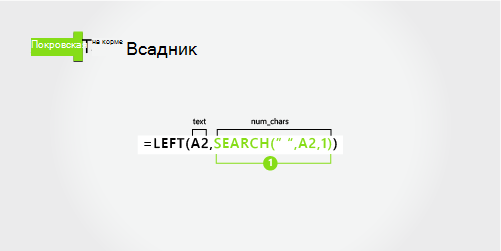 Формула для разделения первой и дефисной фамилии