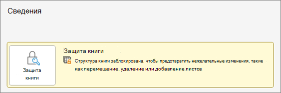Защита книги в меню 