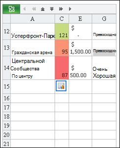 Поиск строки в Mobile Viewer для Excel