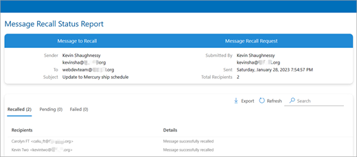 Outlook для проверка на снимок экрана 2 сообщения