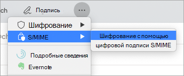 Шифрование с помощью S/MIME