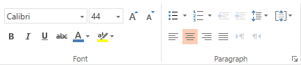 Параметры шрифта, абзаца и выравнивания в PowerPoint Online
