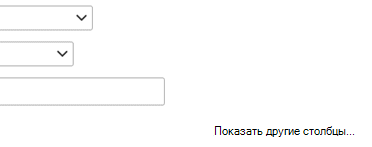 Если необходимо добавить еще одну запись в определение фильтра, выберите Показать дополнительные столбцы.