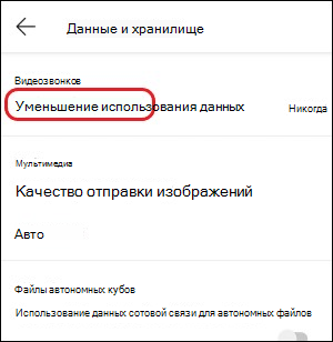 Teams-mobile-reduce data usage (Использование данных teams-mobile-reduce)