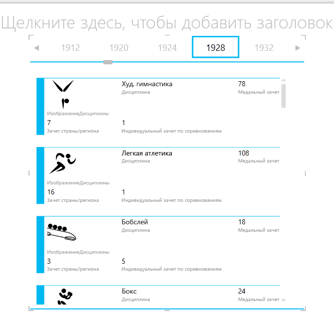 Использование функции мозаики в Power View