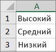 Создание списка, отсортированного по убыванию, из диапазона ячеек