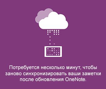 Экран синхронизации в OneNote для Android