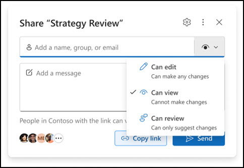 Новое окно разрешений для вложений Outlook