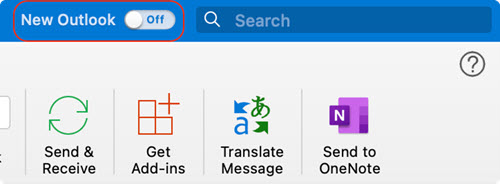 Новый переключатель Outlook для Mac