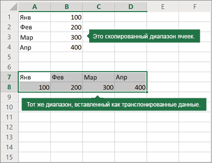 Пример операции 