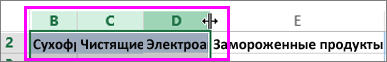 Изменение ширины нескольких столбцов