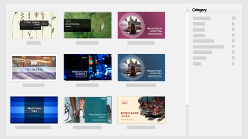 Новый экран PowerPoint с шаблонами презентаций