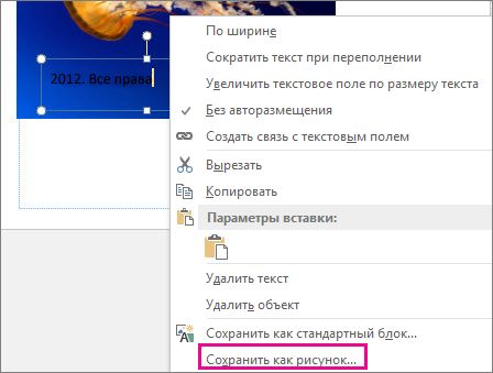 Сохранить как рисунок