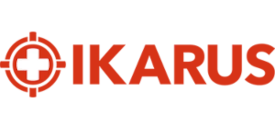 Снимок экрана: логотип компании Ikarus.