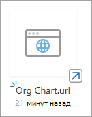 Снимок экрана: новый URL-адрес в современной библиотеке документов SharePoint.