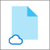 Значок синего облака, указывающий на файл OneDrive, доступный только в Интернете