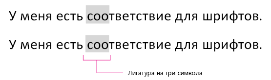 Ligature example.