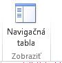 Zobrazenie tlačidla navigačnej tably v Accesse