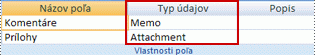 Nastavenie typu údajov
