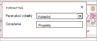 Dialógové okno Formátovanie vo webovom údajovom zobrazení
