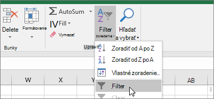 Domov > Filter Zoradiť & Filtrovať >