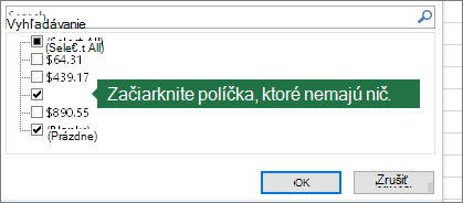 Začiarknuté políčko bez názvu
