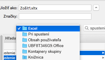 Obrázok zobrazujúci dialógové okno Uložiť ako