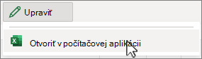 Snímka obrazovky s počítačovou aplikáciou Excel