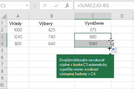 Príklad výpočtu medzizostatku