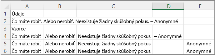 Výsledky príkladu 2