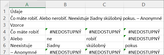 Výsledky príkladu 6