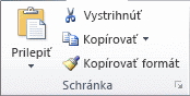 Pás s nástrojmi v programe Excel