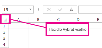 Tlačidlo Vybrať všetko