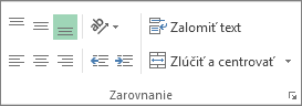 Skupina Zarovnanie na karte Domov
