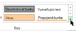 Tlačidlo Ďalšie v galérii štýlov