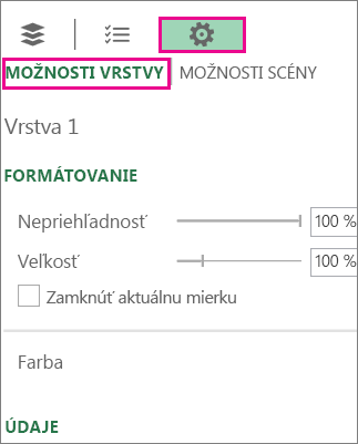 Tlačidlo na otvorenie karty