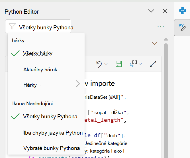 Na zúženie obsahu použite filter v hornej časti pracovnej tably.