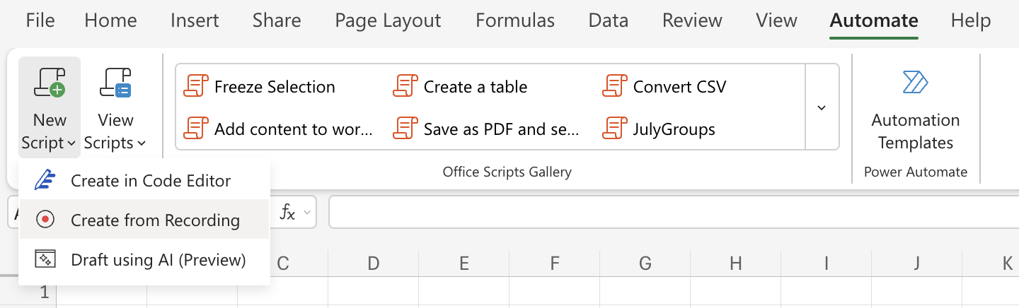 Zistite, ako zaznamenať akcie pomocou skriptov balíka Office.